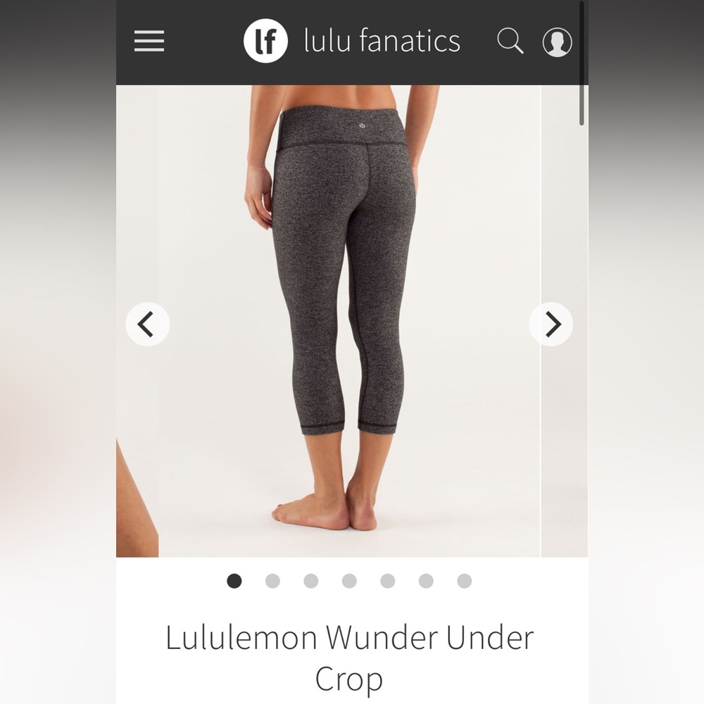 lululemon SET Wunder Under Crop Leggings & LS scuba style top Herringbone Black